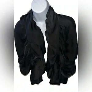 Vintage Kasper black cape cardigan coverup